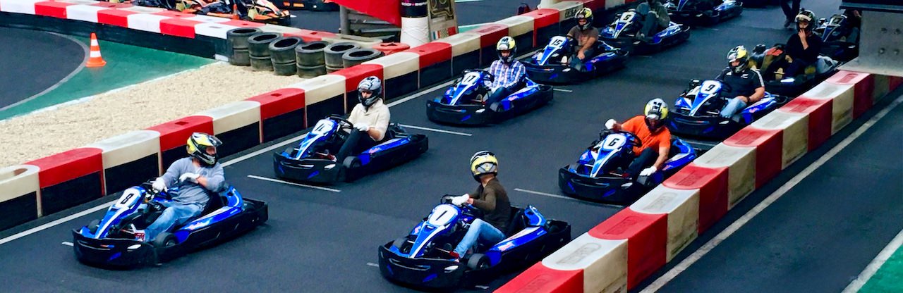 Départ d'une course de Karting à Nantes
